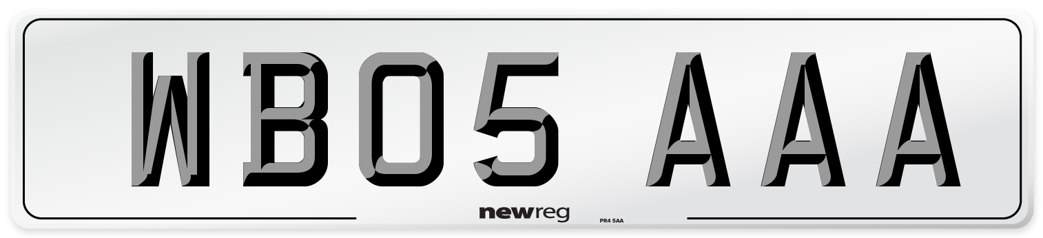 WB05 AAA Number Plate from New Reg